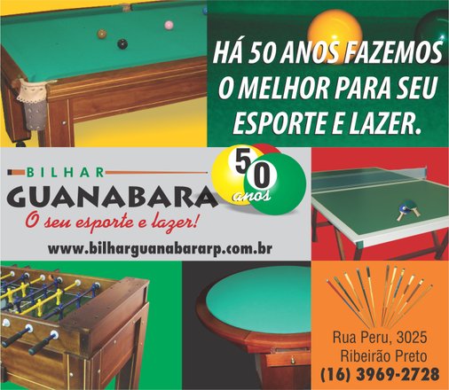 Bilhar Guanabara - O Seu Esporte e Lazer.